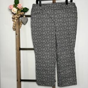 Hilary Radley Black White Crop Wide Leg Pants‎ Size Large